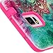 Note 4 Case, Style4U Hawaiin Flower Design Slim Fit Hybrid Armor Case for Samsung Galaxy Note 4 with 1 Style4U Stylus [Hawaiin Flower Hot Pink]