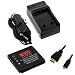 EZOPower NP-50/NP-50A Battery + Travel Charger + Micro HDMI Cable for FujiFilm FinePix XP200, XP170, XP150, XP100 Waterproof Digital Cameras