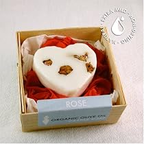 Brigit True Organics- Rose Heart with rose petals Castile Soap, 1.4 oz. (88% ORGANIC)