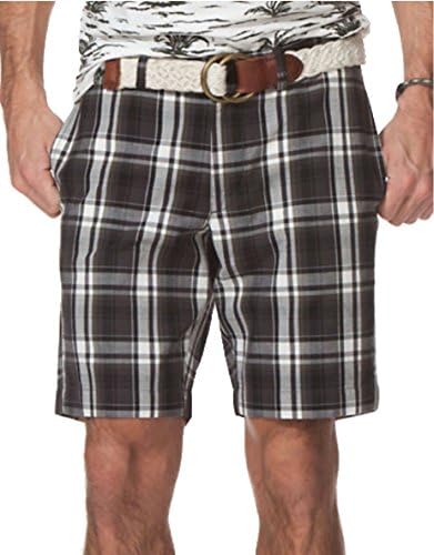 Chaps By Ralph Lauren Men's Lead Table Poplin Flat Front Plaid Shorts (38)