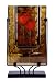 Cressida Glassware Signature Handpainted Fused Glass Pieces Gold and Red Flower 18