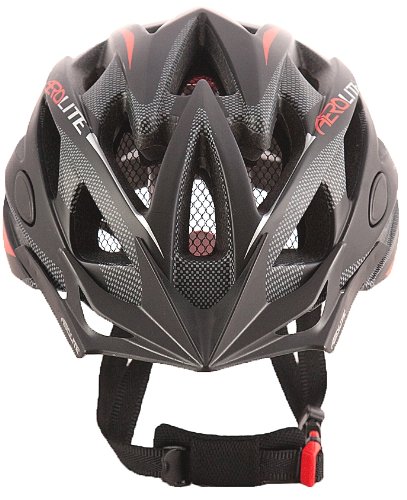Aerolite Men's AeroFoil Bicycle Helmet - Black/Red, Size 58-61