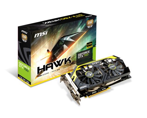 MSI N760 HAWK NVIDIA GeForce GTX 760, 2GB GDDR5, PCI Express 3.0 Graphics Card On Sale
