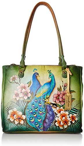 Anuschka Large Convertible Tote PPCKS, Passionate Peacocks, One Size