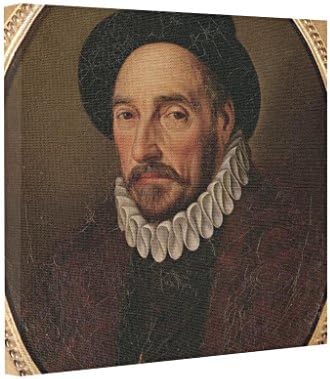 Essayist Canvas Photography One size Portrait of Michel Eyquem de Montaigne