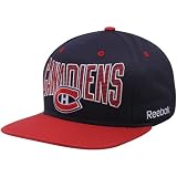 Reebok Montreal Canadiens Navy Blue-Red Two-Tone Striped Snapback Adjustable Hat
