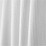 York Fabric Shower Curtain- White