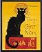 Le Chat Noir ("The Black Cat") Art Poster Print 20" x 16". Framed (18 x 22", real wood Black Charcoal frame #5)