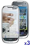 3X Nokia C7 Astound Mirror Reflect Screen Protector ( 3 Pack ) (Free HandHe ....