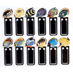 Wholesale Pack Handpainted Assorted Tropical Fish Bookmark (Set Of 12)
