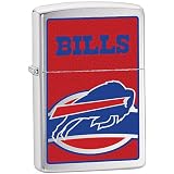 Zippo NFL Bills Lighter (Silver, 5 1/2 x 3 1/2 cm)