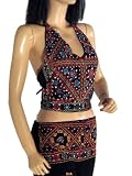 Tribal Gypsy Banjara Choli Top Trouser Costume Dress S