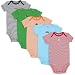 Carter's 5 Pack Boys Stripe/Solid Wiggle In Bodysuit Onesies (6 Month)
