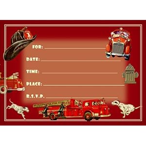 Dolce-Mia-Firefighter-Birthday-Party-Invitations-Party-Pack-8-cards