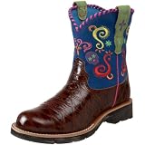 Ariat Showbaby Fiesta Western Boot (Toddler/Little Kid/Big Kid),Chestnut Anteater Print/Blue,13.5 M US Little Kid