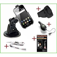 DAS ORIGINAL YAYAGO STARTER SET F�R Ihr Samsung Galaxy Ace S5830 : Halter ***VIBRATIONSFREI*** KFZ Halterung 360 grad drehbar f�r Ihr Samsung Galaxy Ace S5830 KFZ Halter Autohalterung + Kfz Ladekabel MIT AUFROLLFUNKTION f�r Ihr Samsung Galaxy Ace S5830 + Displayschutzfolie f�r Ihr Samsung Galaxy Ace S5830 + Sportliche Oberarmtasche f�r z.B. mp3 Player + yayago Lanyard