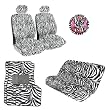 12 Piece Safari Zebra Animal Print Auto Interior Gift Set