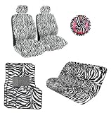 12 Piece Safari Zebra Animal Print Auto Interior Gift Set
