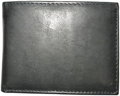 Personalized Monogram Bi-Fold Wallet, Custom Engraved Leather, Black Mens Wallet