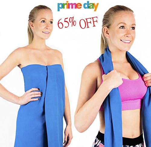 Sports Towel - Perfect for Yoga, Gym, Camping, Hiking & All Outdoor Activities - Anti Bacterial Microfiber with Hang Hook - Ultra Compact Light Weight Super Absorbent - 60" x 30" - XL