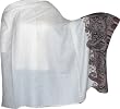 White Shawl Antique Paisley Embroidered Wrap 80 x 40 inches (psley289)