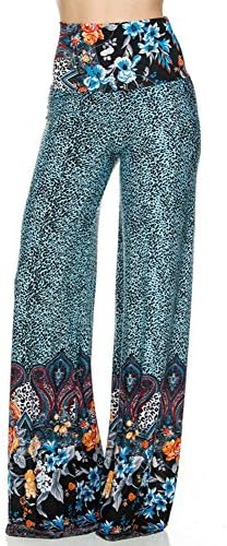 Women's high waisted palazzo pants (Small, Multi CL19)