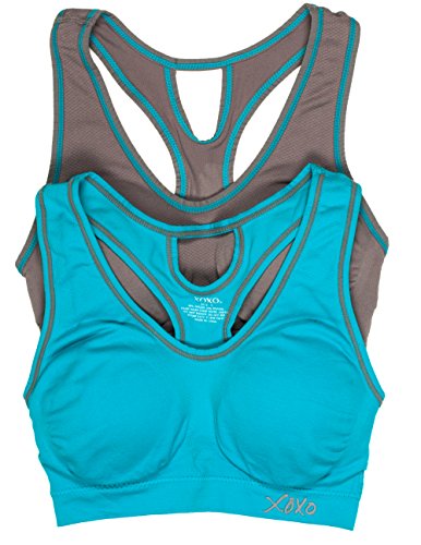 XOXO Juniors 2 Pack Sports Bra with Removable Pads and Cutouts