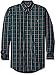 Wrangler Men's Big and Tall George Strait Black/Emerald One Pocket Long Sleeve Shirt