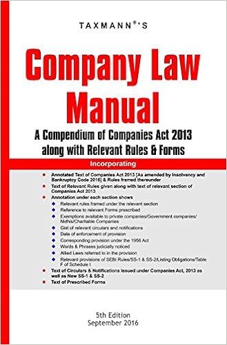 Company Law Manual (5th Edition, September 2016)
