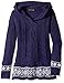 Derek Heart Big Girls' Cable-Knit Hoodie Sweater