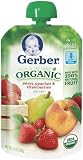 Gerber 2nd Foods Organic Baby Food, Pears, Peaches and Srawberries, 3.5-Ounce Pouches (Pack of 6)