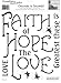 RoomMates RMK1767SS Faith, Hope & Love Quote Peel and Stick Wall Decals