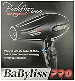BaByliss Pro BABNT6610 Portofino 6600, 2000-Watt Nano Titanium Ionic Hair Dryer, Black