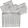 Silver Plated Hair Combs - Fun Craft Beading Project 1 3/4 Inches (6)