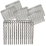 Silver Plated Hair Combs 1 3/4 Inches (6) 25008