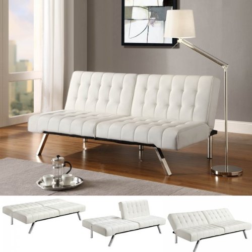 Dorel Home Products Emily Splitback Futon, White