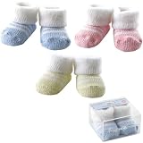 Preemie/Newborn Boxed Fuzzy Cuff Socks