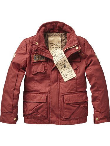 Scotch Shrunk Jungen Jacke medium length badge jacket wax canvas - 11440810521, Gr. 128 (8 Preisvergleich