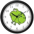 Frog Cartoon Animal Wall Clock by WatchBuddy Timepieces (Hunter Green Frame)