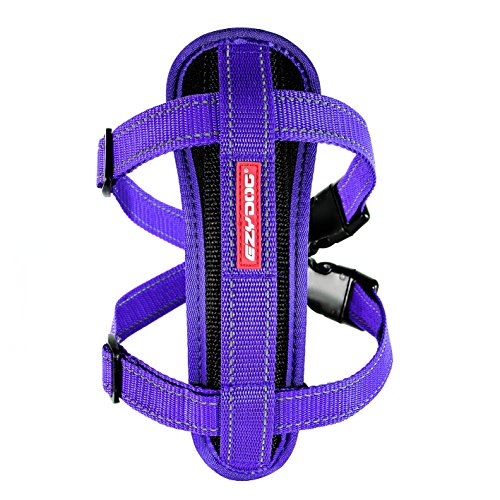 EzyDog Chest Plate Custom Fit Dog Harness (Medium, Purple)