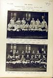 1895 Football Match English Irish Team Sport Print