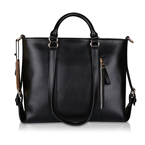 Kattee Urban Style 3-Way Women's Genuine Leather Shoulder Tote Bag