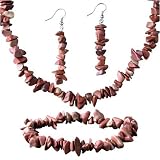 Red Coral Jewelry Sets Earring Bead Fashion Chip Stone Bracelets Pendant Necklace