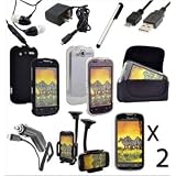 Buy 11pc Accessory Case Car Charger Holder Headphone Bundle for HTC Mytouch 4G...
