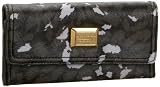 Marc by Marc Jacobs Faux Leather Animal Q Trifold Wallet Black Multi