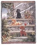 Trio Of Trouble Puppy Dog Mid Size Deluxe Tapestry Throw Blanket Trio Of Trouble Puppy Dog Mid Size Deluxe Tapestry Throw Blanket