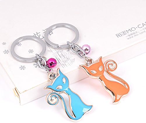 Creative Personality Metal Cat Couple Keychain Bags Pendant Key Rings Small Gift Key Crafts Souvenirs Keychains Jewelry