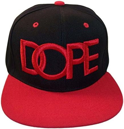 Dope Snapback Hat Baseball Cap Black Red