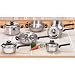 17pc Stainless Steel Cookware Set Heavy-Gauge Surgical Stainless Steel Steamer Insert