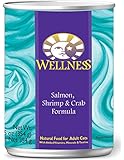 Wellness Complete Health Salmon, Shrimp & Crab Natural Wet Canned Cat Food, 12.5-Ounce Can (Pack of 12)